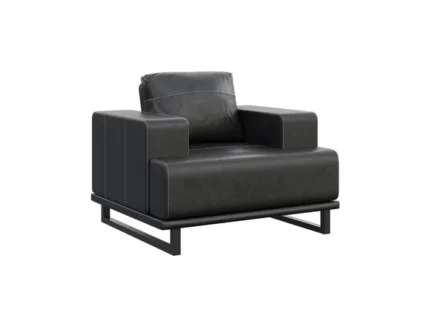 Sofa Astor Single Seater in Black Leatherette