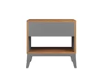 Bedside Table Quest in Chestnut and Grey Colour