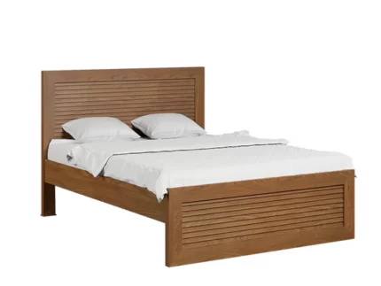 Fin Quest Queen Size Bed in Chestnut Color
