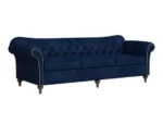 Sofa Noble 3 Seater In Navy Blue Velvet